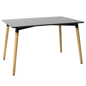 Dining set natali-julita 5pcs black-natural 120x80x76cm
