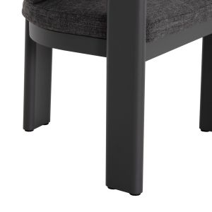 Dining chair Baron Sm6482.01 aluminum - rope - olefin fabric in dark gray 59x59x73.5w