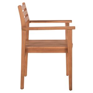 Трапезарен стол Hender Hm6329 тиково дърво в естествен цвят 61x59x89всм.