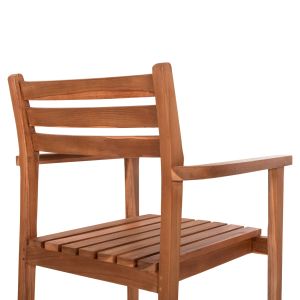 Трапезарен стол Hender Hm6329 тиково дърво в естествен цвят 61x59x89всм.