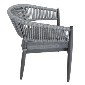 Dining chair Liston Hm6646.01 aluminum-olefin fabric-rope-color charcoal 58x63x78cm