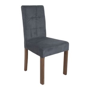 Трапезарен стол T-12 Domenic сив платеж крака сив дъб 45x45x90см