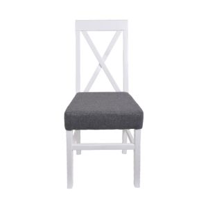 Трапезарен стол Tx бяло-сив 43x44x98см