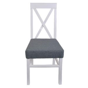 Трапезарен стол Tx бяло-син 43x44x98см