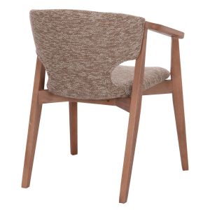 Трапезарен фотьойл Yeger Hm9995.03 бук в кафяво-варосен плат 59x58x78всм.