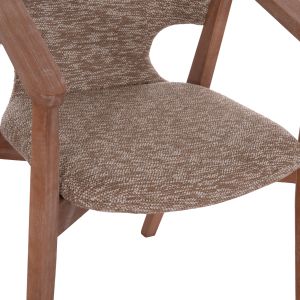 Трапезарен фотьойл Yeger Hm9995.03 бук в кафяво-варосен плат 59x58x78всм.