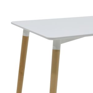 Dining room with white Gaston chairs and white Natali table 120x80x76 cm, set of 5 pieces