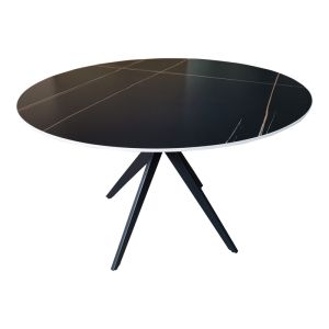 Dining room with pistachio gel chairs and black orbital table 120x76, set of 5 pieces