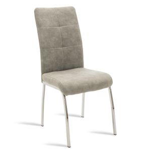 Dining room with Ariadne Grey chairs and Titta glass table 120x70x75cm, set of 5 pieces