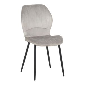 Dining room with Jelour chairs in pistachio color and Donda table in black, 100x76, set of 5 pieces
