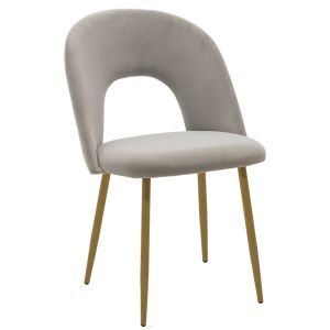 Dining room with Jonah Grey chairs and Titta glass table 120x70x75cm, set of 5 pieces