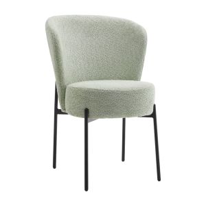 Dining table Balou-houlian set of 3 pieces Mdf black-mint fabric D80x73cm