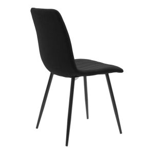 Dining table Balou-noor set of 5 Mdf black-fabric black D100x73cm