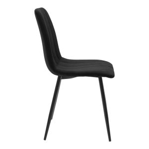 Dining table Balou-noor set of 5 Mdf black-fabric black D100x73cm