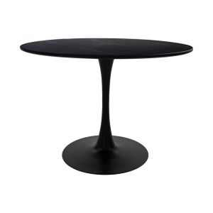 Dining table Balou-noor set of 5 Mdf black-fabric black D100x73cm