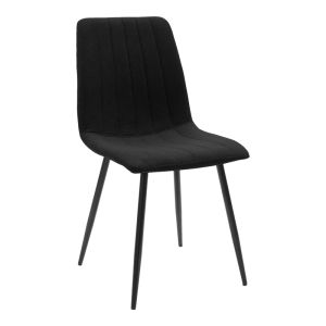 Dining table Balou-noor set of 5 Mdf black-fabric black D120x73cm