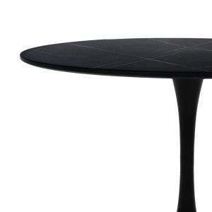 Dining table Balou-noor set of 5 Mdf black-fabric black D120x73cm