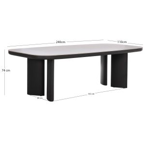 Dining table Cardemo Sm6498.01 dark gray - sintered stone slab 240x110x74cm.