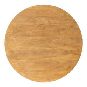 Dining table Charmy Bold Center solid mango wood in natural shade, 130x76 cm