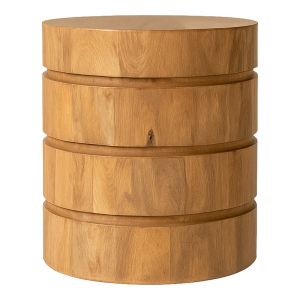 Dining table Charmy Bold Center solid mango wood in natural shade, 130x76 cm