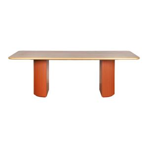 Dining table Elington natural-orange 220x100x75cm