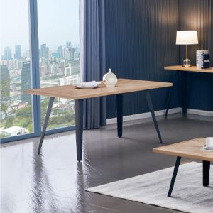 Dining table Fl1564 Sonoma Mdf with black legs 160x90x75cm
