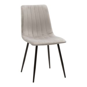 Dining table Julita-noor set of 5 pcs. Mdf white-gray-natural legs D80x76cm