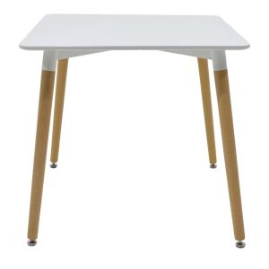 Dining table Natali-gaston set of 3 pieces in white 80x80x76cm