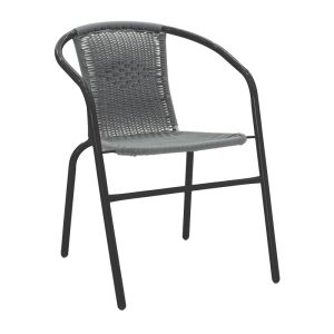 Dining table Obbi-ensure 5 parts metal-glass in black color 140x80x70cm