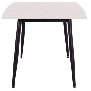 Dining table Raven Hm18149.01 ceramic top in white marble 140x80x74cm.