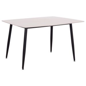 Dining table Raven Hm18149.01 ceramic top in white marble 140x80x74cm.