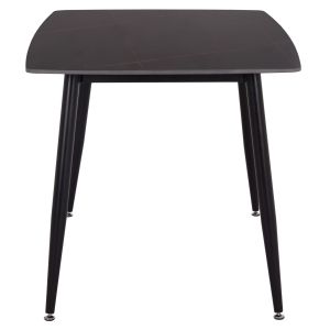 Dining table Raven Hm18149.02 ceramic top in black marble look 140x80x74cm.