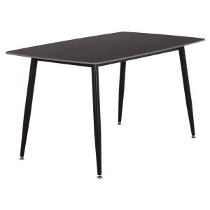 Dining table Raven Hm18149.02 ceramic top in black marble look 140x80x74cm.