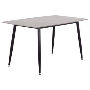 Dining table Raven Hm18149.13 ceramic top in gray marble look 140x80x74cm.