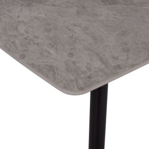 Dining table Raven Hm18149.13 ceramic top in gray marble look 140x80x74cm.