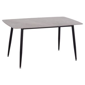 Dining table Raven Hm18149.13 ceramic top in gray marble look 140x80x74cm.
