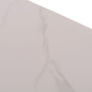 Dining table Raven Hm18150.01 ceramic top in white marble 160x80x74cm.