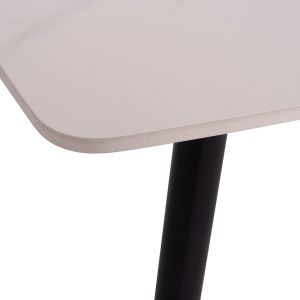 Dining table Raven Hm18150.01 ceramic top in white marble 160x80x74cm.