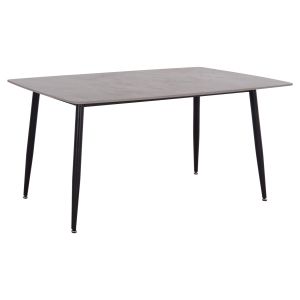 Dining table Raven Hm18150.13 ceramic top in gray marble look 160x80x74cm.