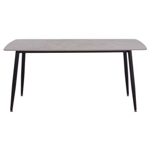 Dining table Raven Hm18150.13 ceramic top in gray marble look 160x80x74cm.