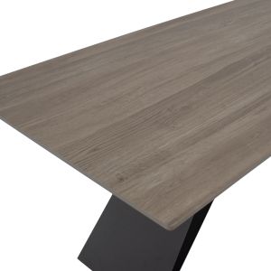 Dining table Sabrina sintered stone walnut-black 180x90 X75cm