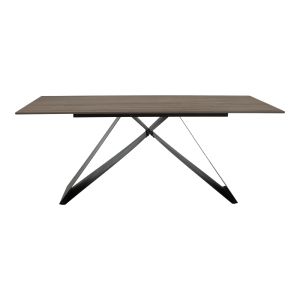 Dining table Sabrina sintered stone walnut-black 180x90 X75cm