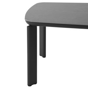 Dining table Sterlin Sm6412.02 aluminum and sintered stone plou in gray shades 200x100x76h