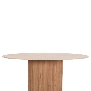 Dining table Twil Hm18324 ceramic top with a travertine and stone look - MDF base Φ120x76cm.