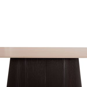 Oval dining table Cater Hm18320 ceramic top with a travertine and stone look - MDF base 180x90x74cm.