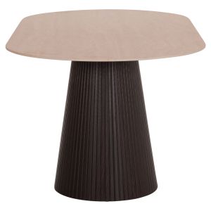 Oval dining table Cater Hm18320 ceramic top with a travertine and stone look - MDF base 180x90x74cm.