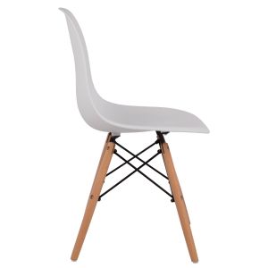Трапезарни столове 2 бр. Twist HM8460.21 бял Pp - букова дървесина 46x50x82hсм.