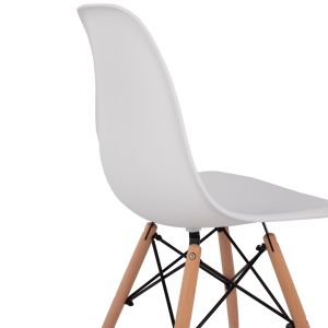 Трапезарни столове 2 бр. Twist HM8460.21 бял Pp - букова дървесина 46x50x82hсм.