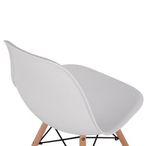 Трапезарни столове 2 бр. Twist HM8460.21 бял Pp - букова дървесина 46x50x82hсм.
