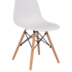 Трапезарни столове 2 бр. Twist HM8460.21 бял Pp - букова дървесина 46x50x82hсм.